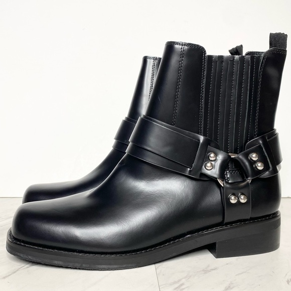 Marc Fisher Mizzie Black Harness Square Toe Boot 8 1/2 M - Picture 1 of 14